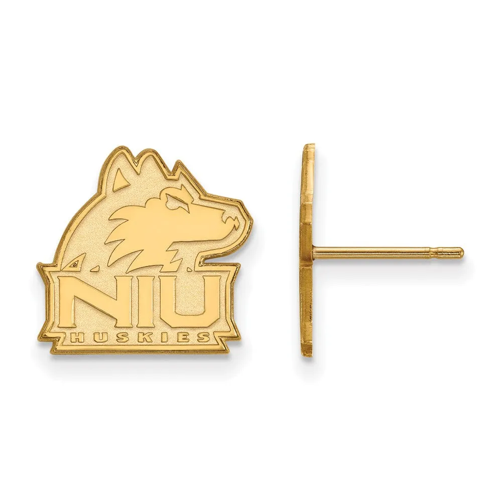 10k Yellow Gold Northern Illinois University Small Post Earrings