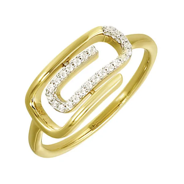 10KT YELLOW GOLD DIAMOND (1/10 CTW) RING