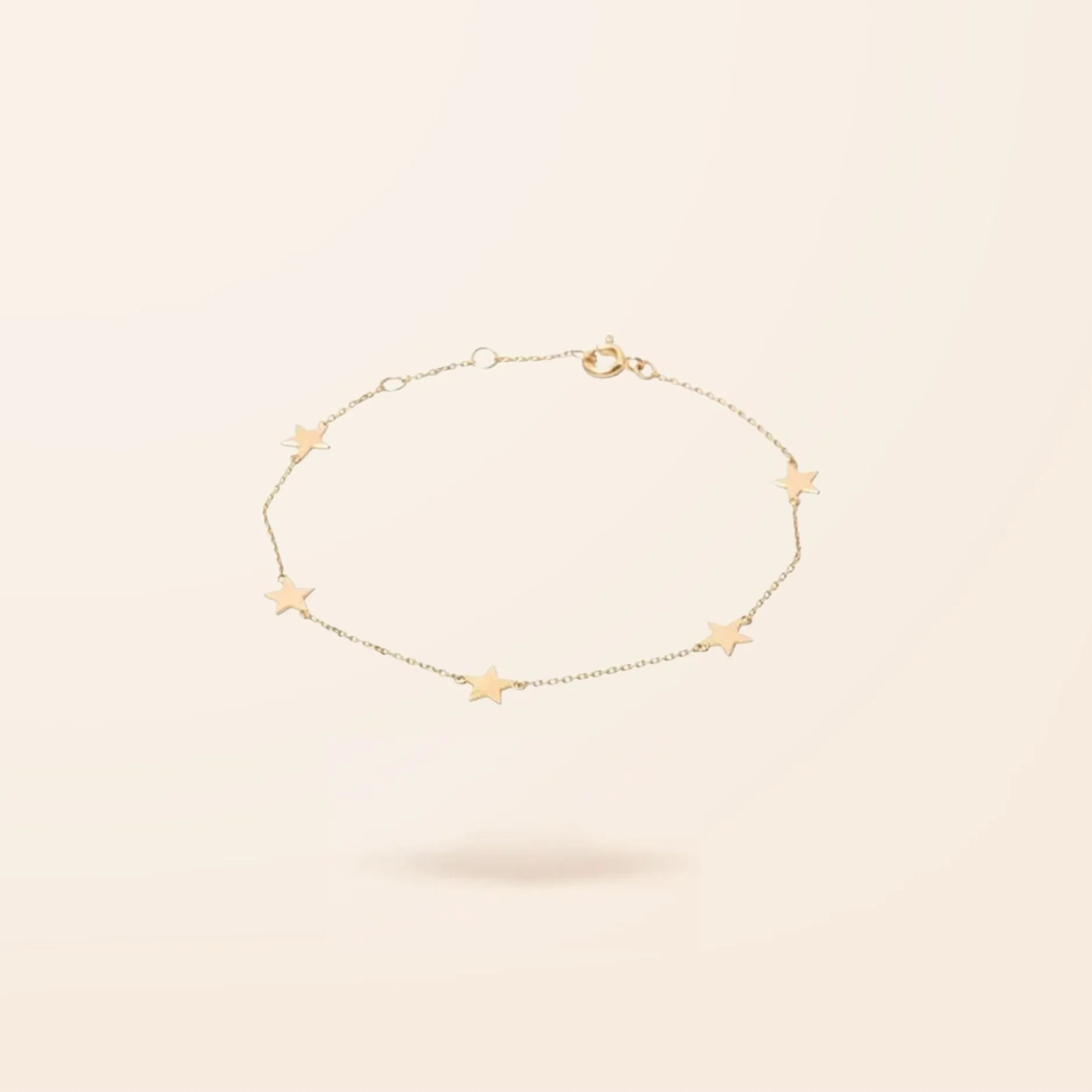 14K Gold Star Bracelet