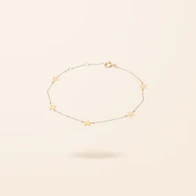 14K Gold Star Bracelet