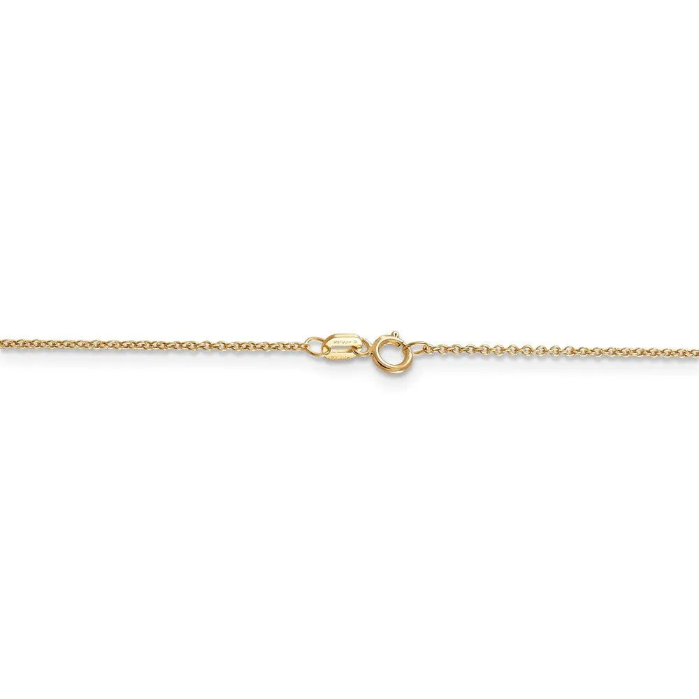 14k Yellow Gold & Rhodium Filigree Fleur De Lis Necklace