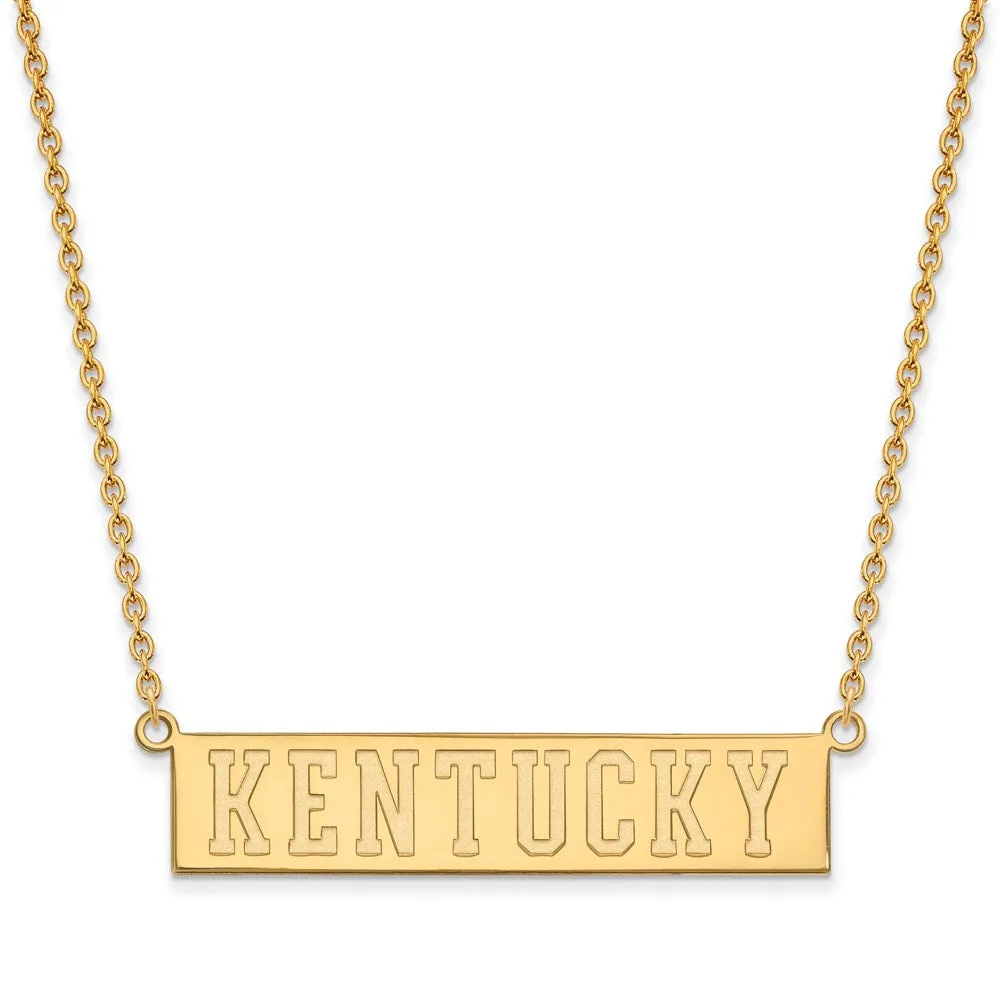 14k Yellow Gold U of Kentucky Lg Logo Pendant Necklace