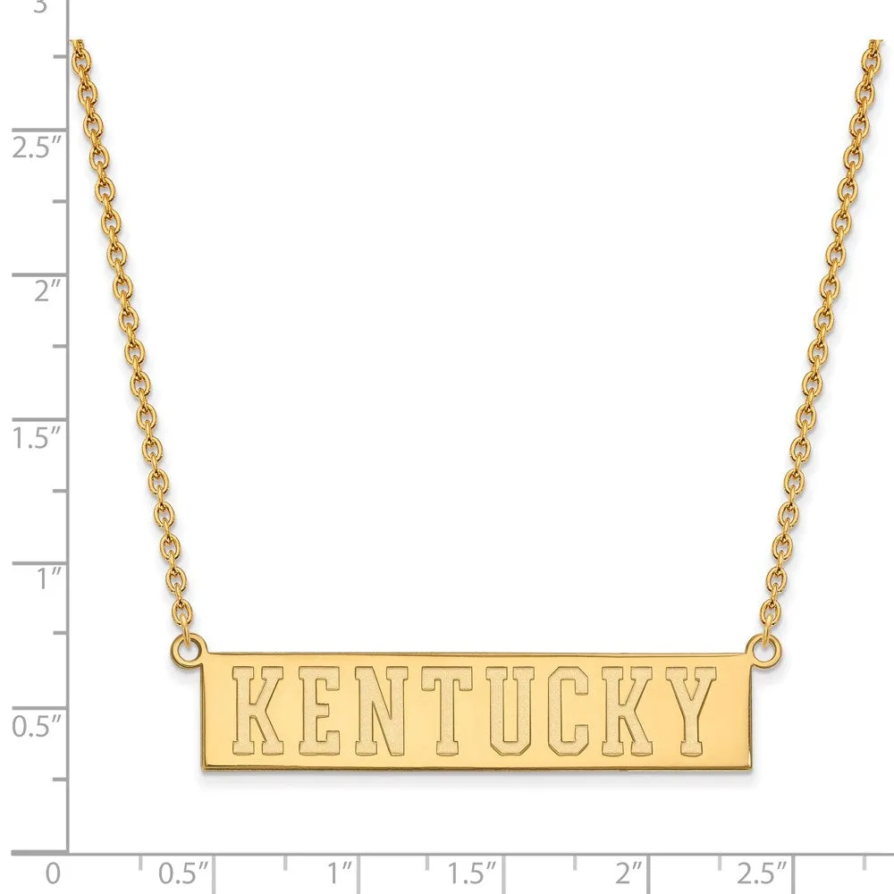 14k Yellow Gold U of Kentucky Lg Logo Pendant Necklace