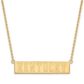 14k Yellow Gold U of Kentucky Lg Logo Pendant Necklace