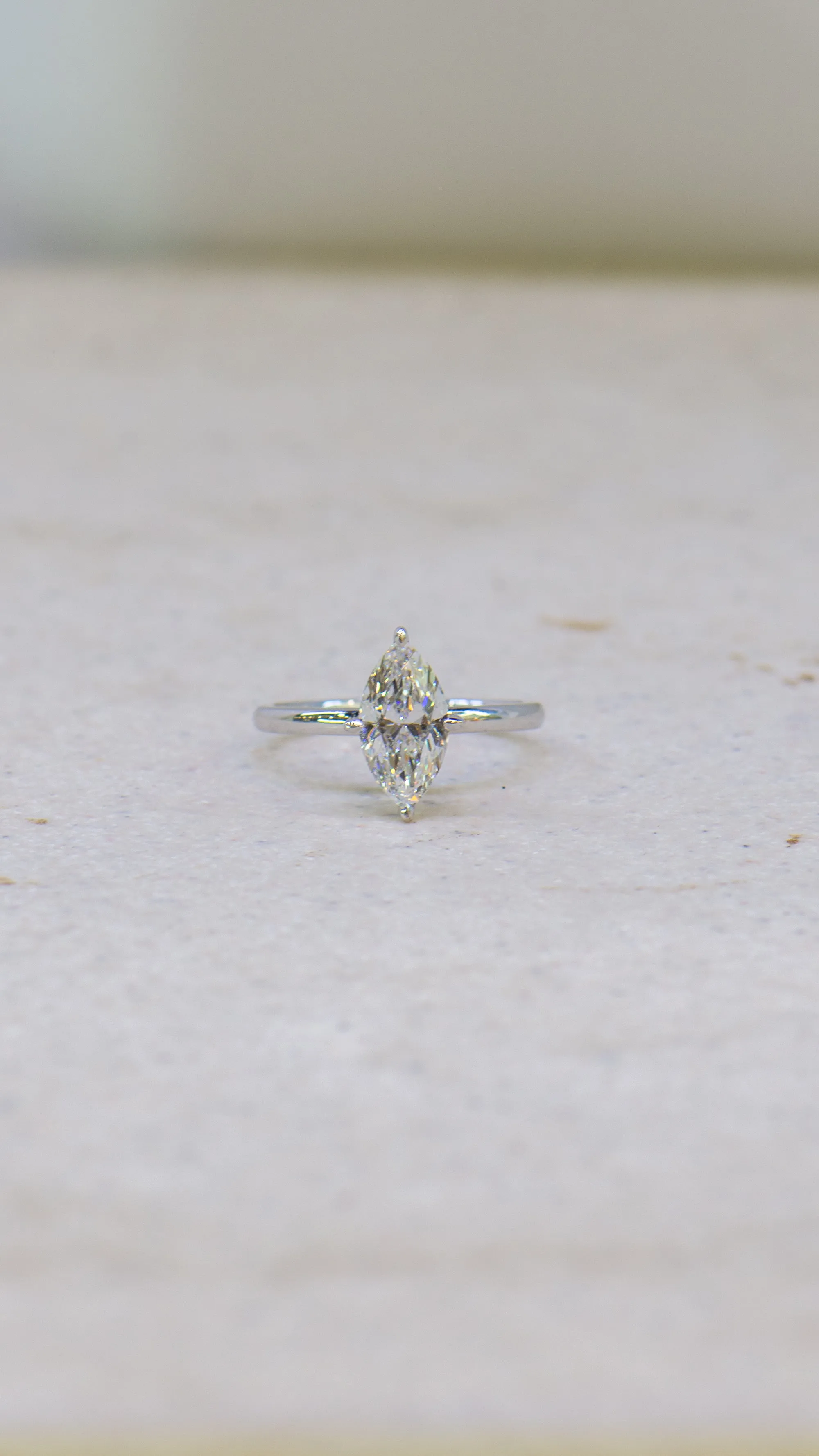 1.50ct Created Freya R2W | Marquise Cut Solitaire Diamond Engagement Ring