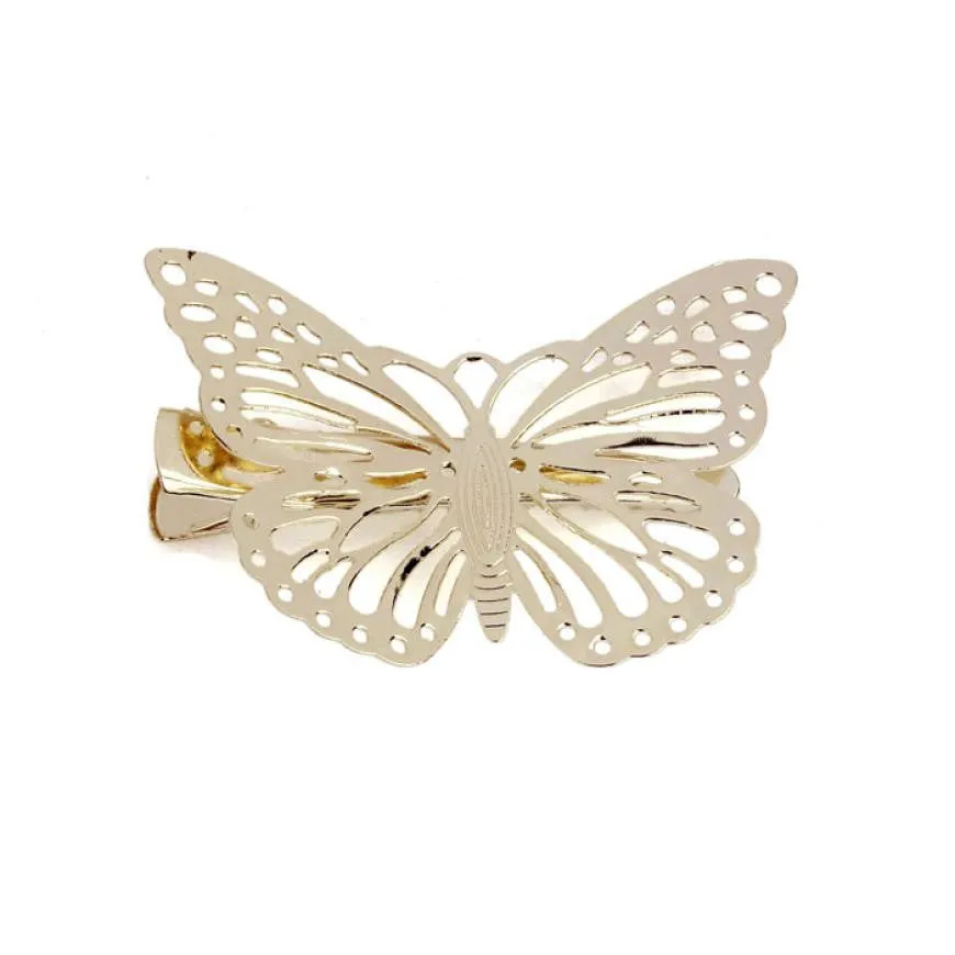 1Pair Golden Butterfly Hair Clip Headband Hair Accessories Headpiece#3546 SM6