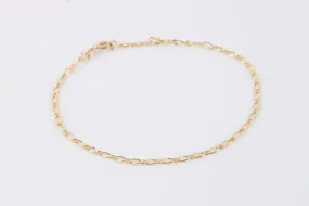 7 14k Yellow Gold Oval Link Bracelet (0.80g.)