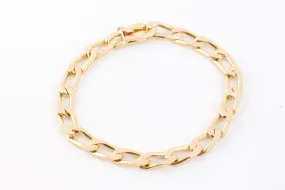 7 18k Yellow Gold Curb Chain Bracelet (19.98g.)