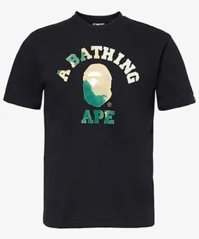 A Bathing Ape Mens Black Tie-dye College crew-neck regular-fit cotton-jersey T-shirt