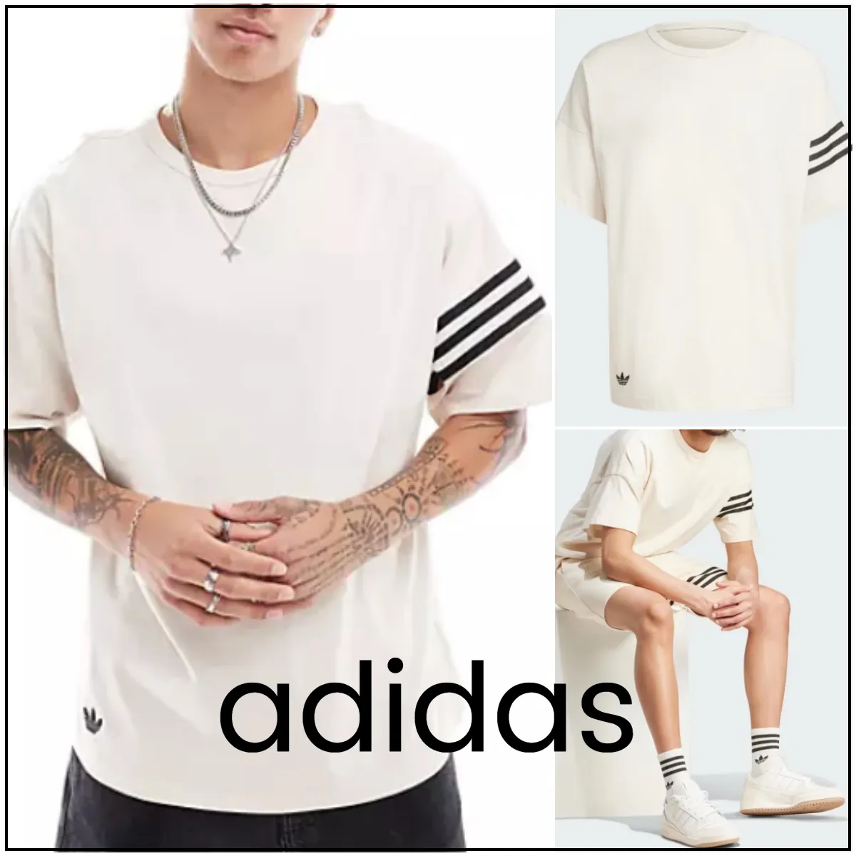 adidas  |Street Style Logo T-Shirts