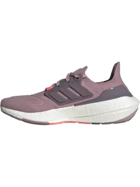 ADIDAS Womens Purple Padded Impact Absorption Stretch Removable Insole Ultraboost 22 Round Toe Wedge Lace-Up Athletic Running Sh