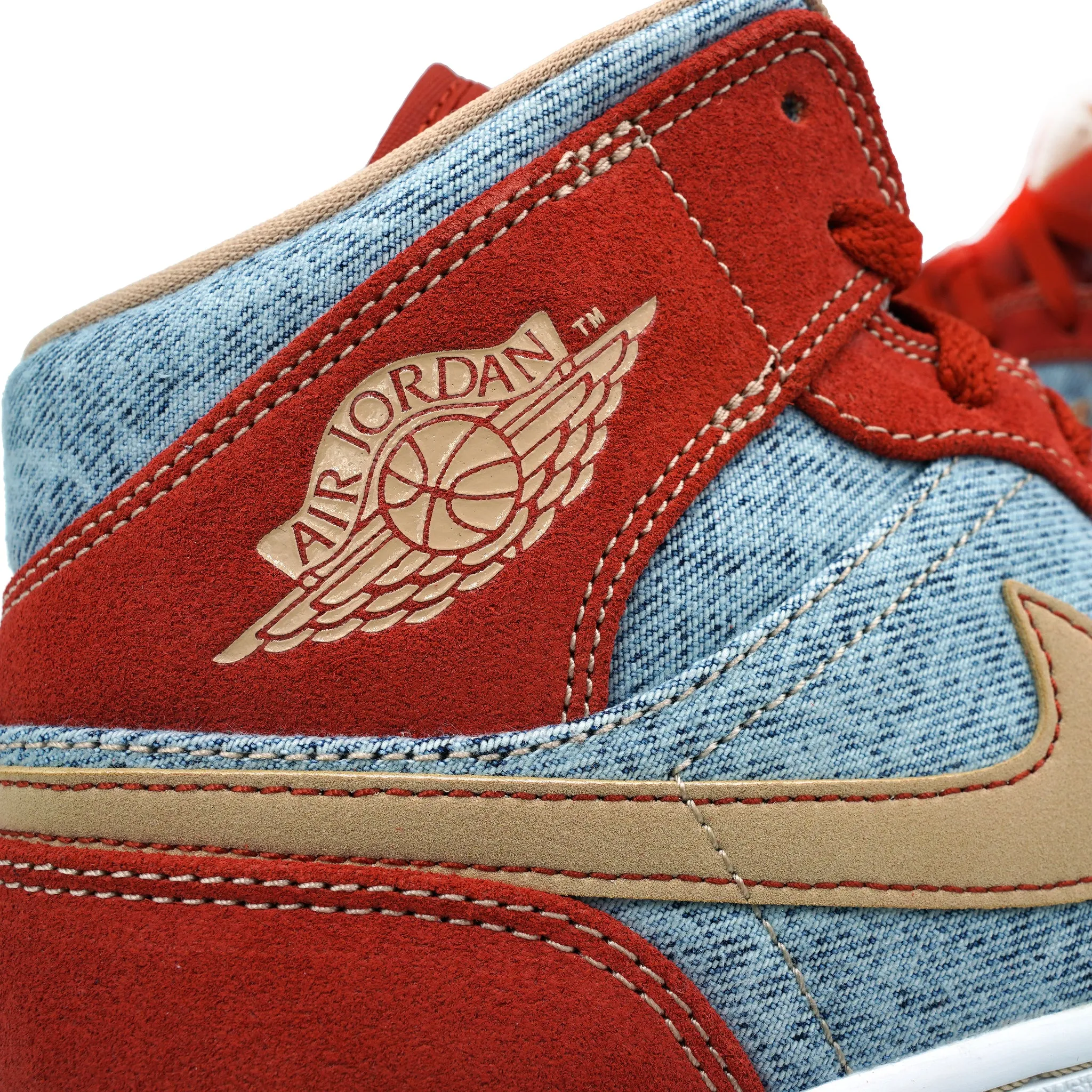 AIR JORDAN 1 MID DENIM RED 2021