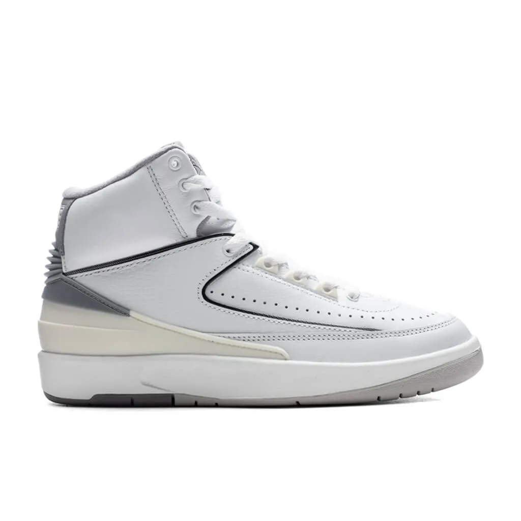 Air Jordan 2 Retro (GS) - White/Cement Grey/Sail