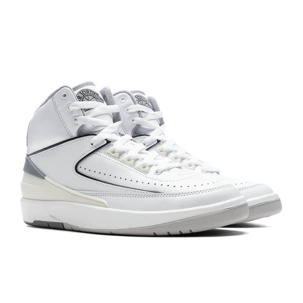 Air Jordan 2 Retro (GS) - White/Cement Grey/Sail