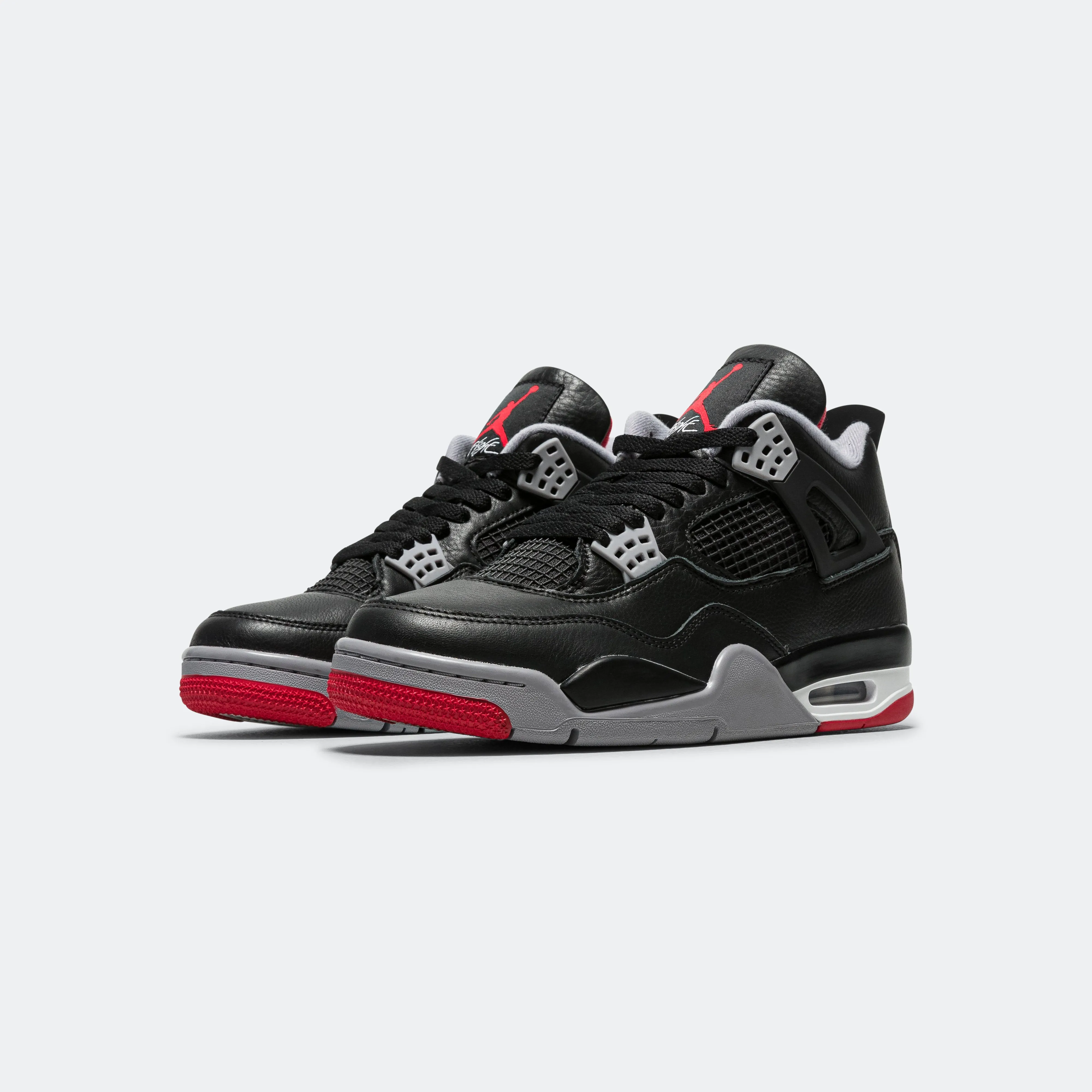 Air Jordan 4 Retro - Black/Fire Red-Cement Grey