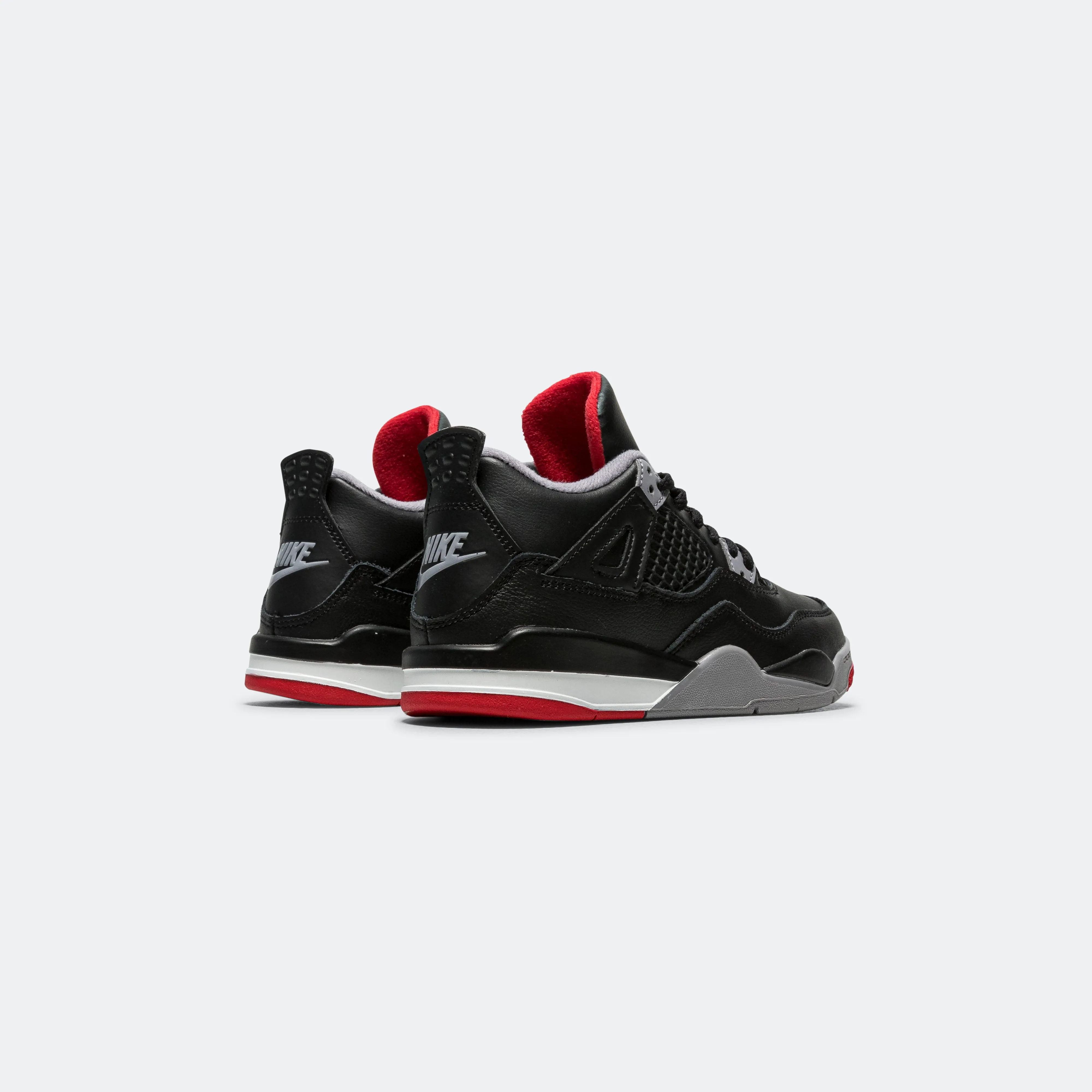 Air Jordan 4 Retro (PS) - Black/Fire-Red Cement Grey