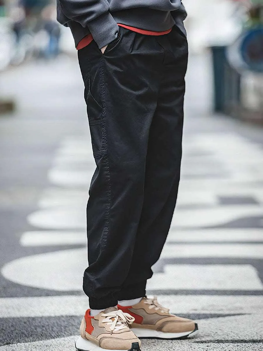 Ankle-tie Stencil Print Casual Pants