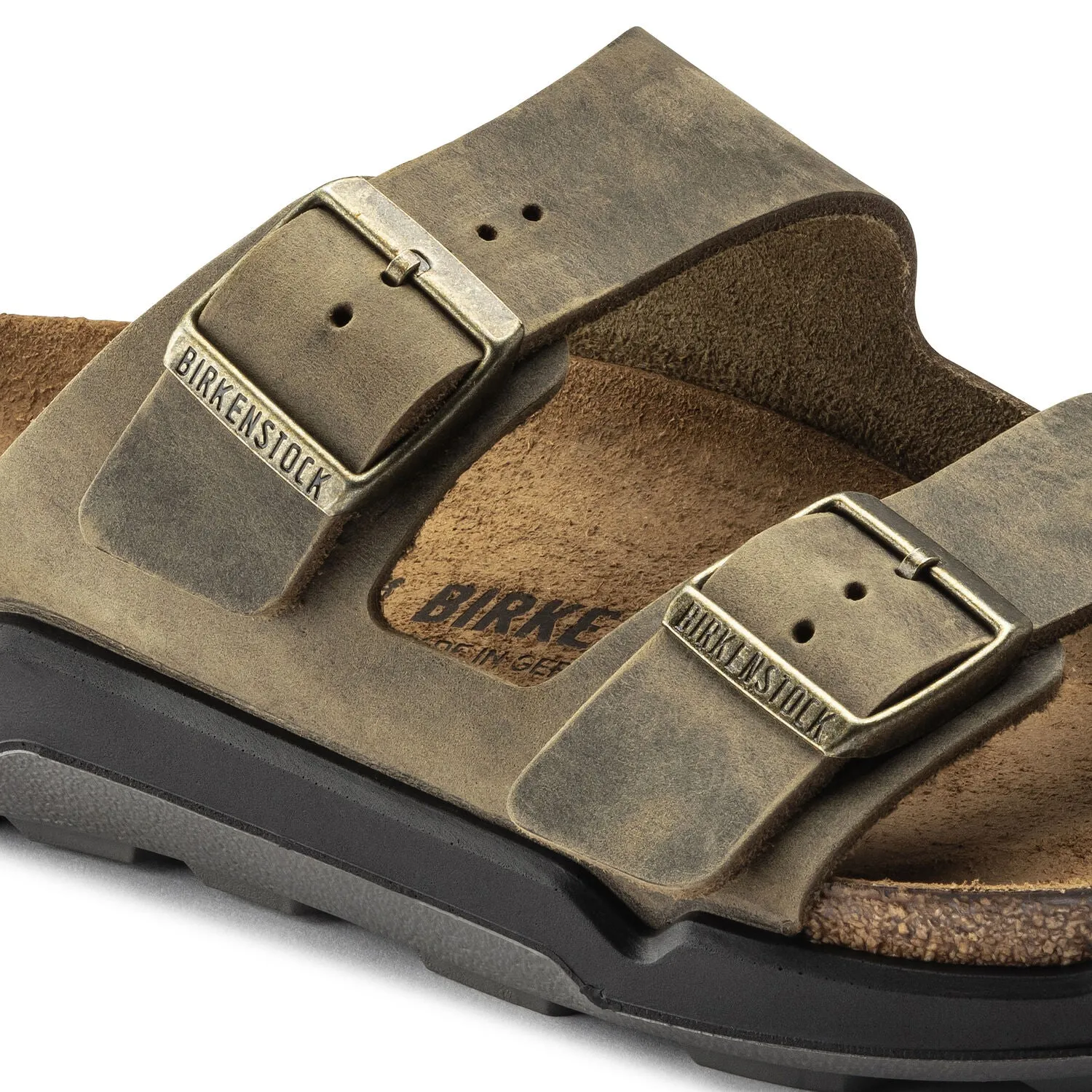 Arizona Crosstown Men - Artic Old Faded Khaki Oiled Leather||Arizona Crosstown pour hommes - Cuir huilé kaki défraichi