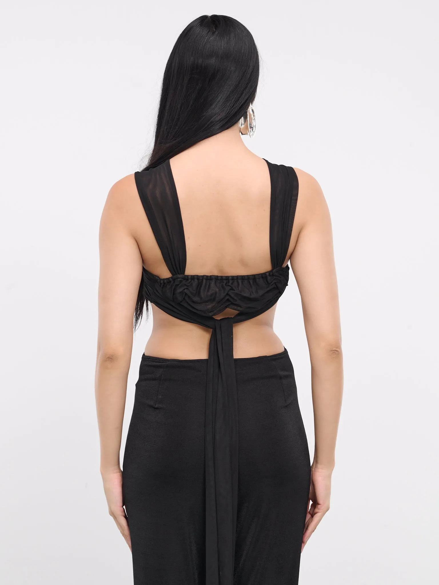 Bandeaux Gathered Tie Top (BGTT-BLACK)