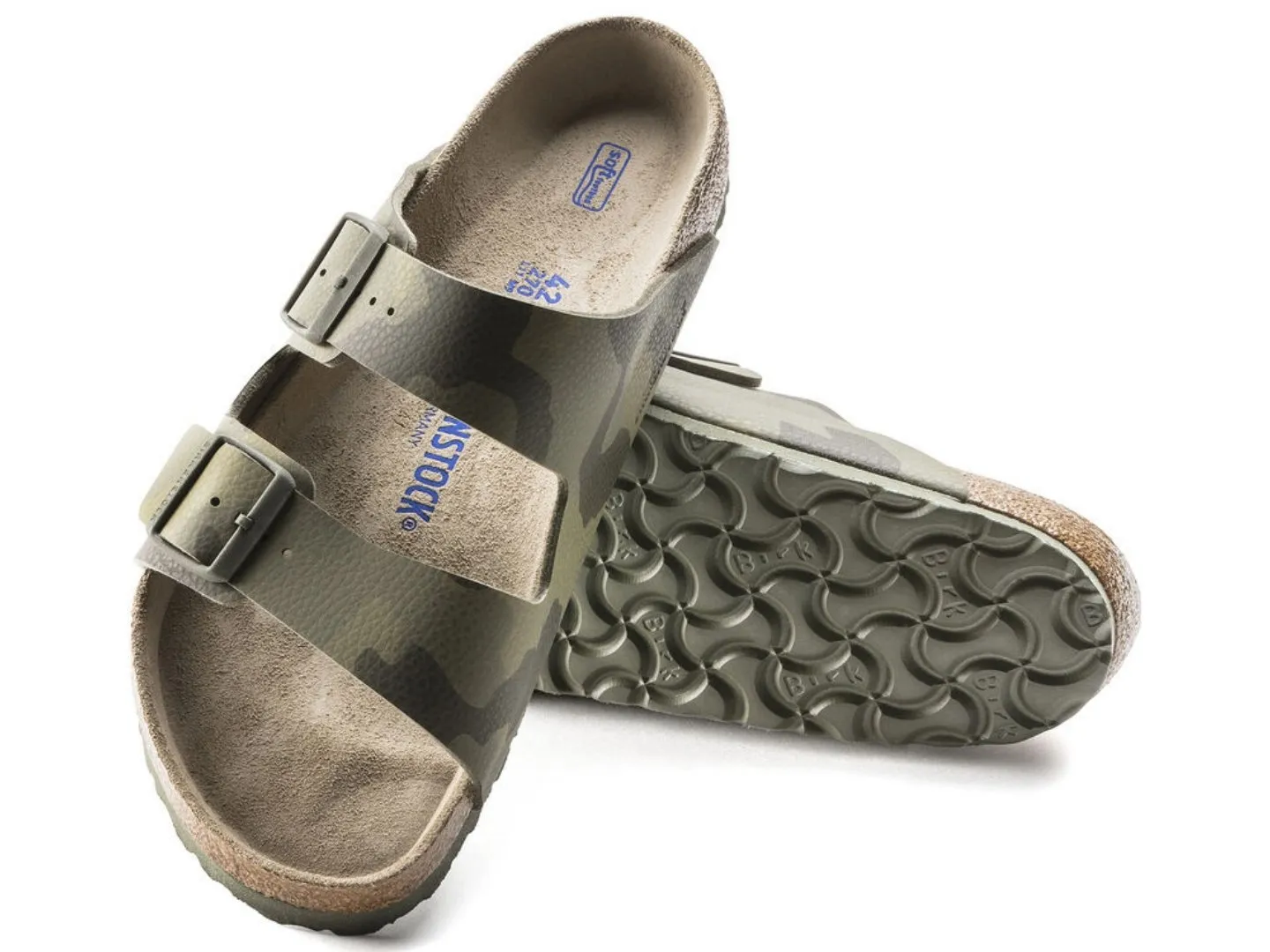 Birkenstock: Arizona SFB Desert Soil in Camo Green