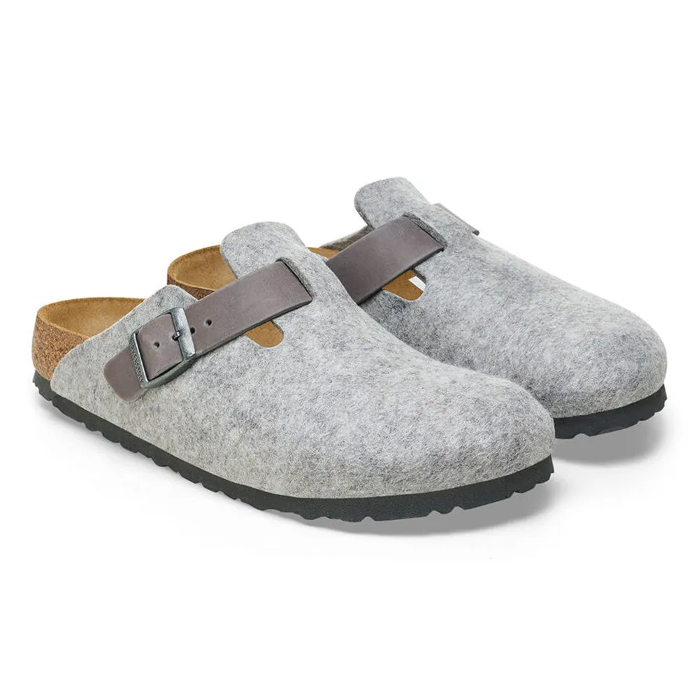 Birkenstock Boston Light Grey Felt