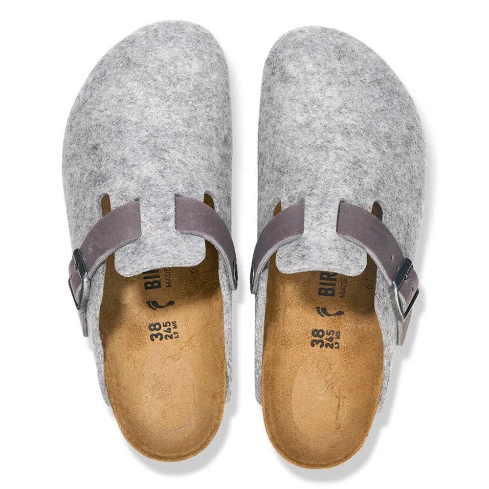 Birkenstock Boston Light Grey Felt