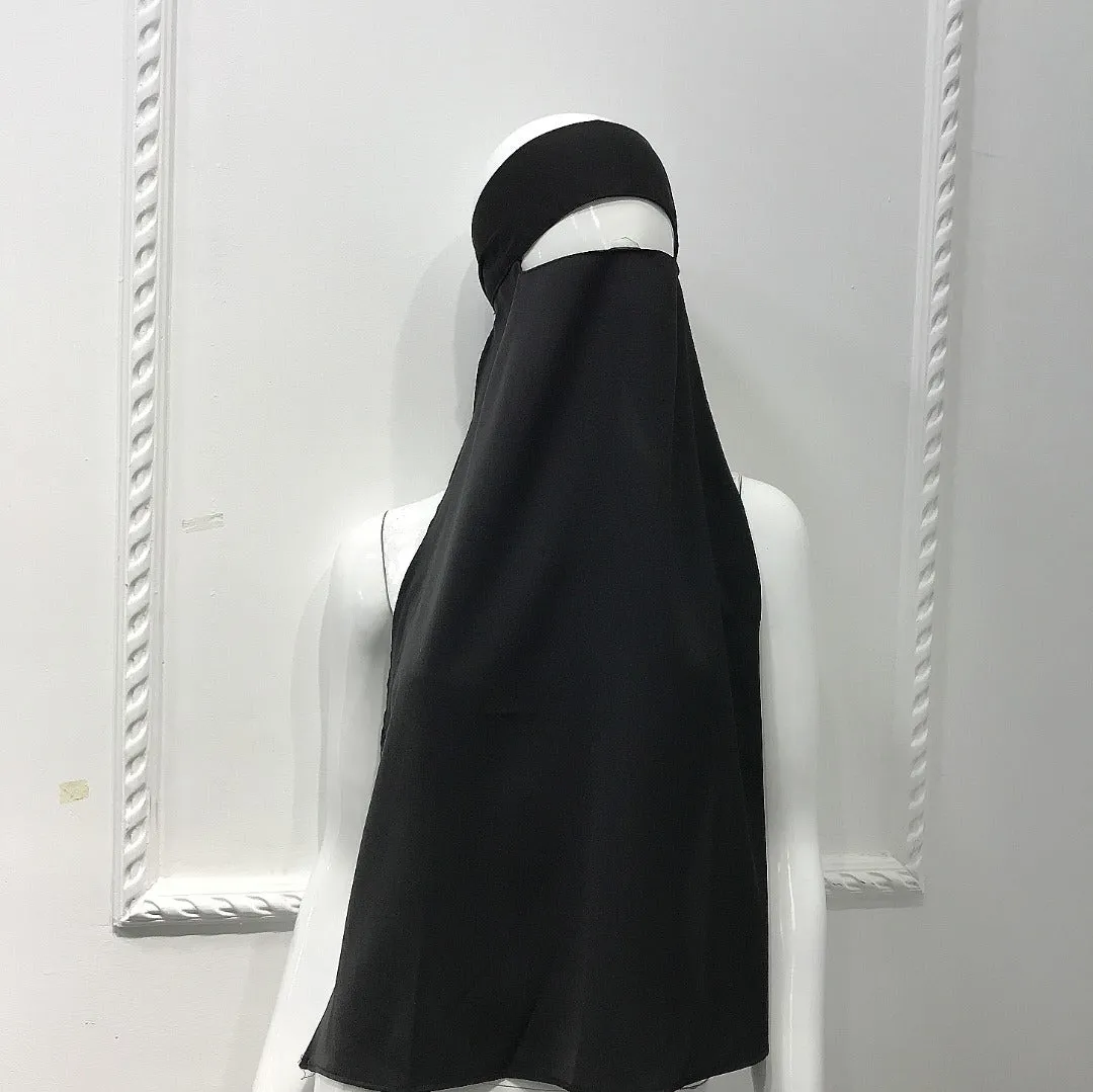 Black Tie Back Niqab