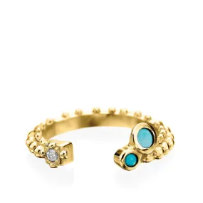 BOHEME CROWN TROIS RING BLEUE rts