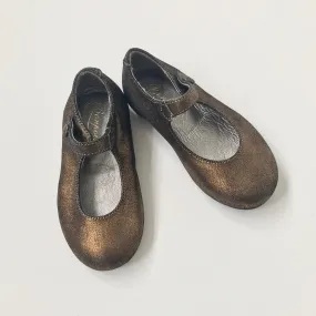 Bonpoint Bronze Mary-Jane Shoes: Size EU 22