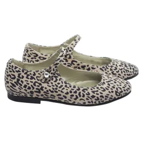 Bonpoint Child Belinda Ballet Shoes Cheetah Print Brown