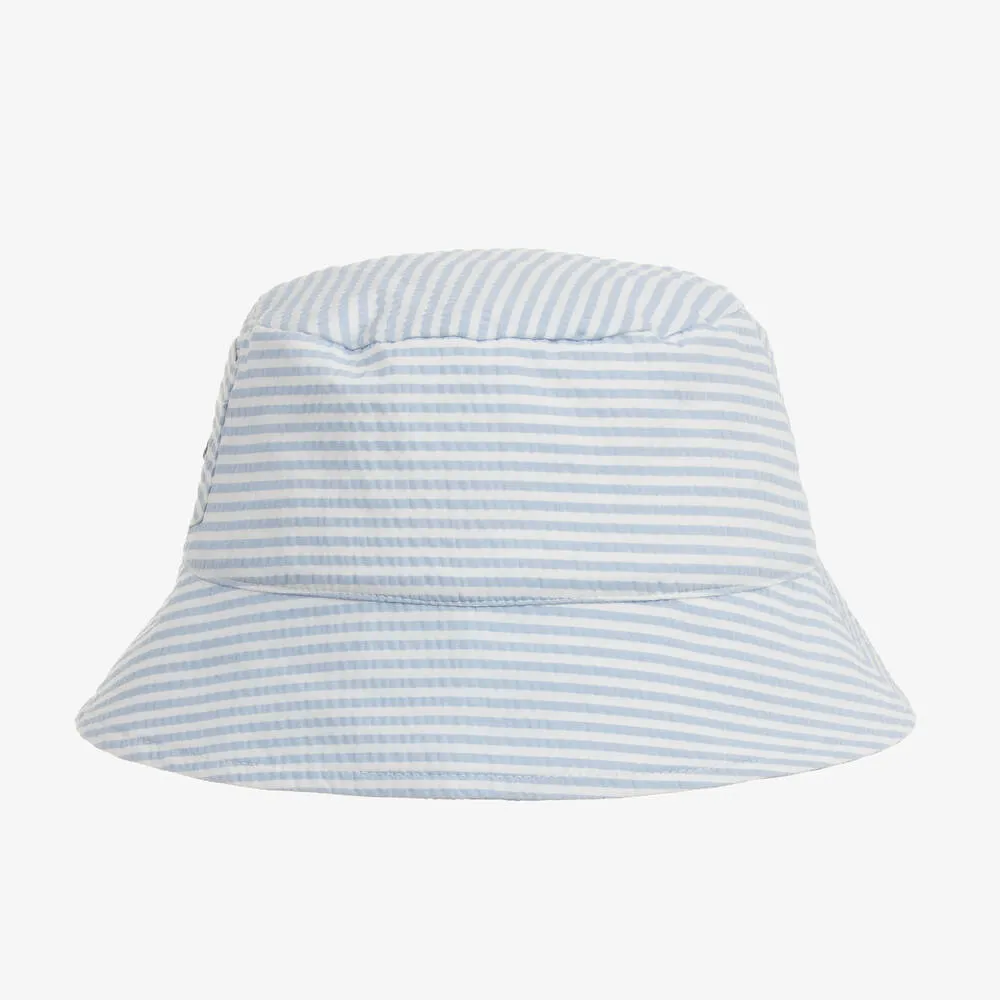 Boys Blue Striped Anchor Hat