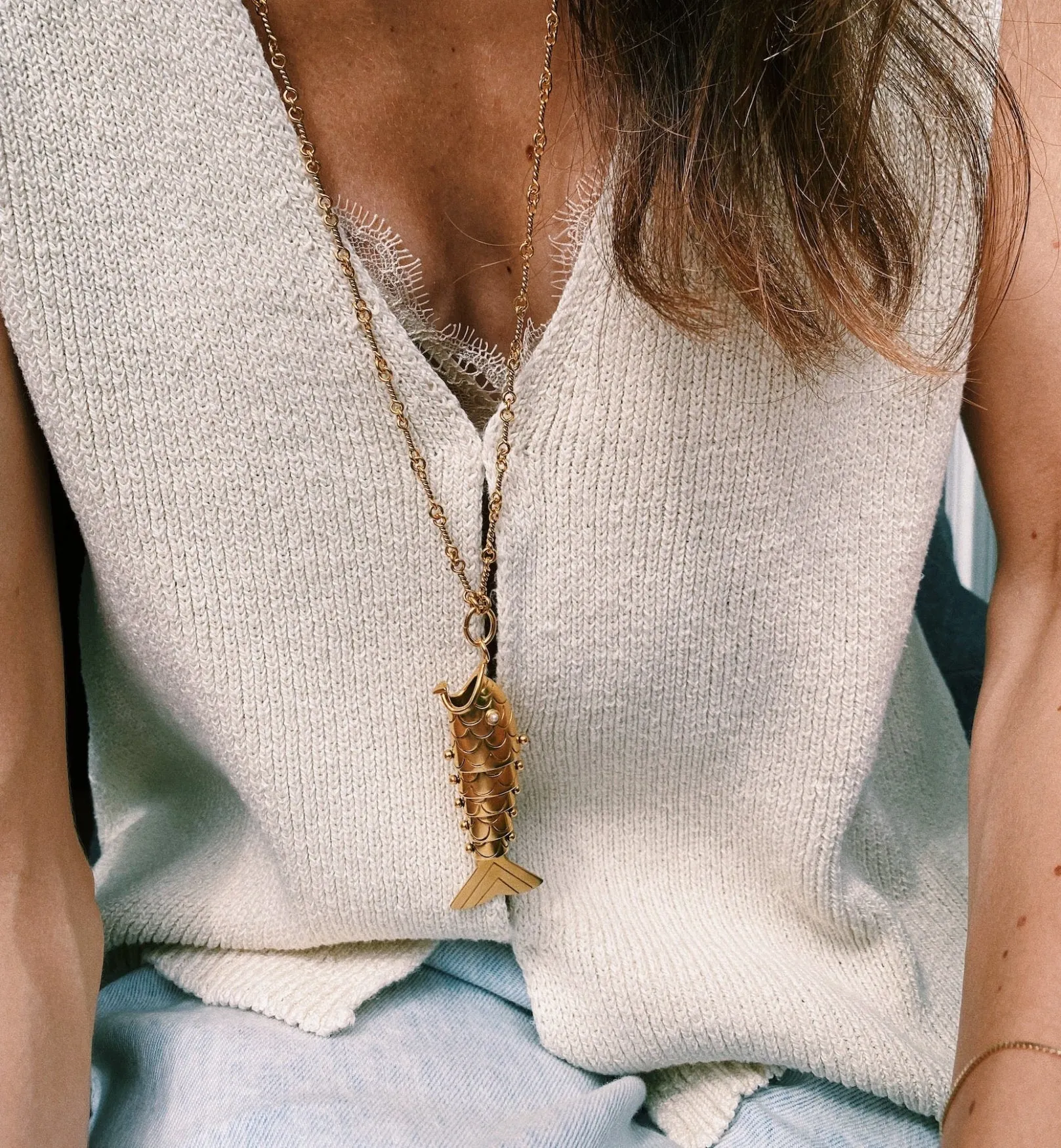 Brinker + Eliza Tale Fish Necklace