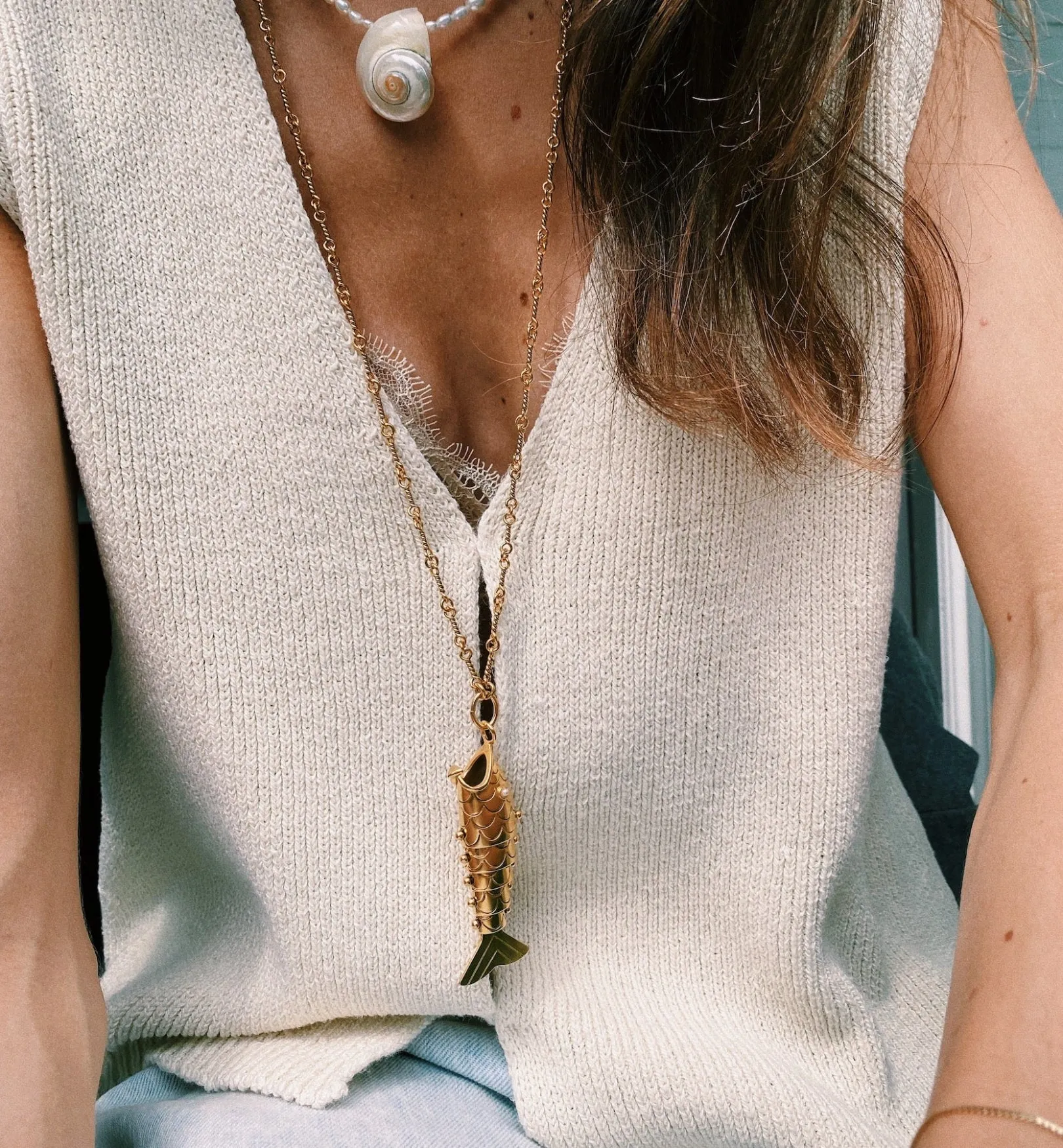 Brinker + Eliza Tale Fish Necklace