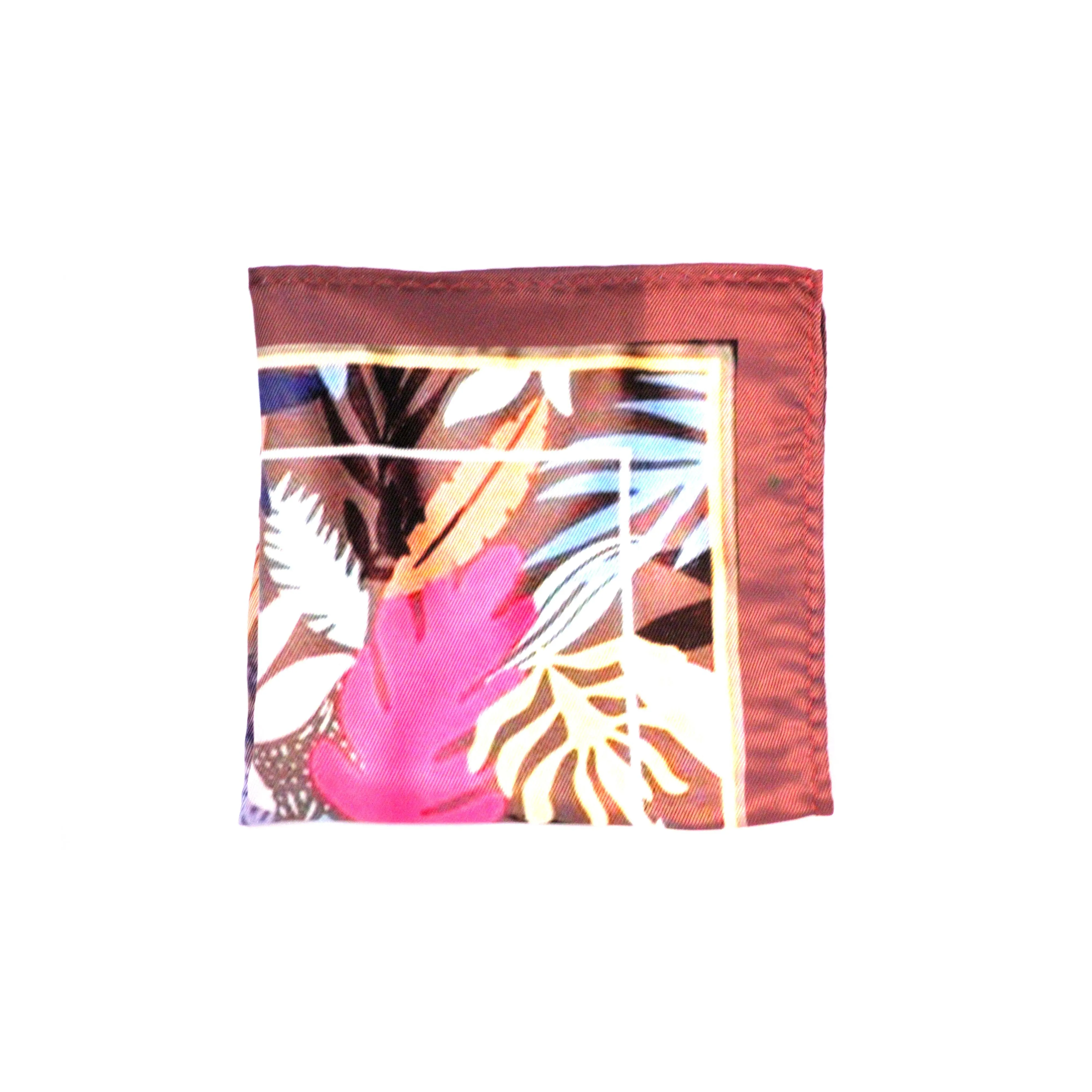 Brown Printed Pocket Square