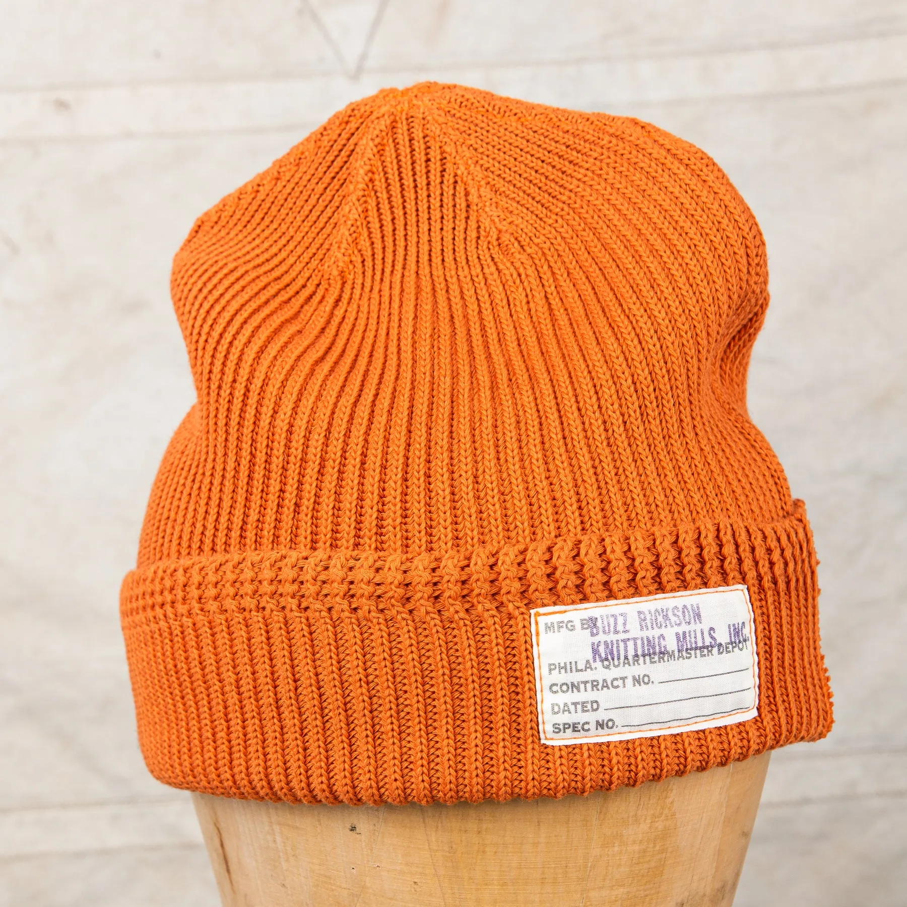 Buzz Rickson's USN Cotton Watch Cap Orange