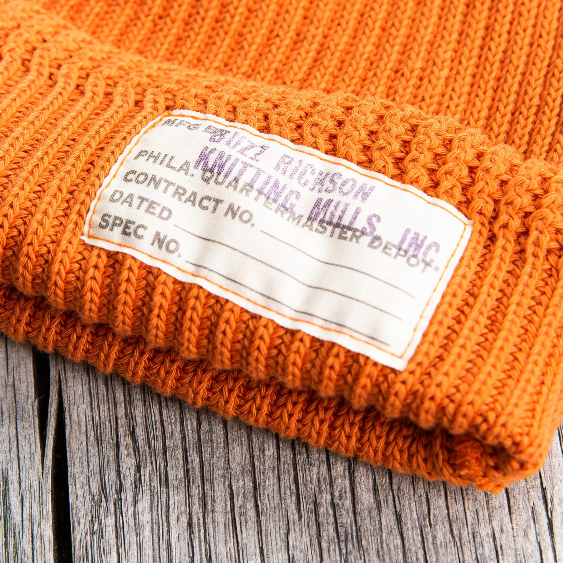 Buzz Rickson's USN Cotton Watch Cap Orange