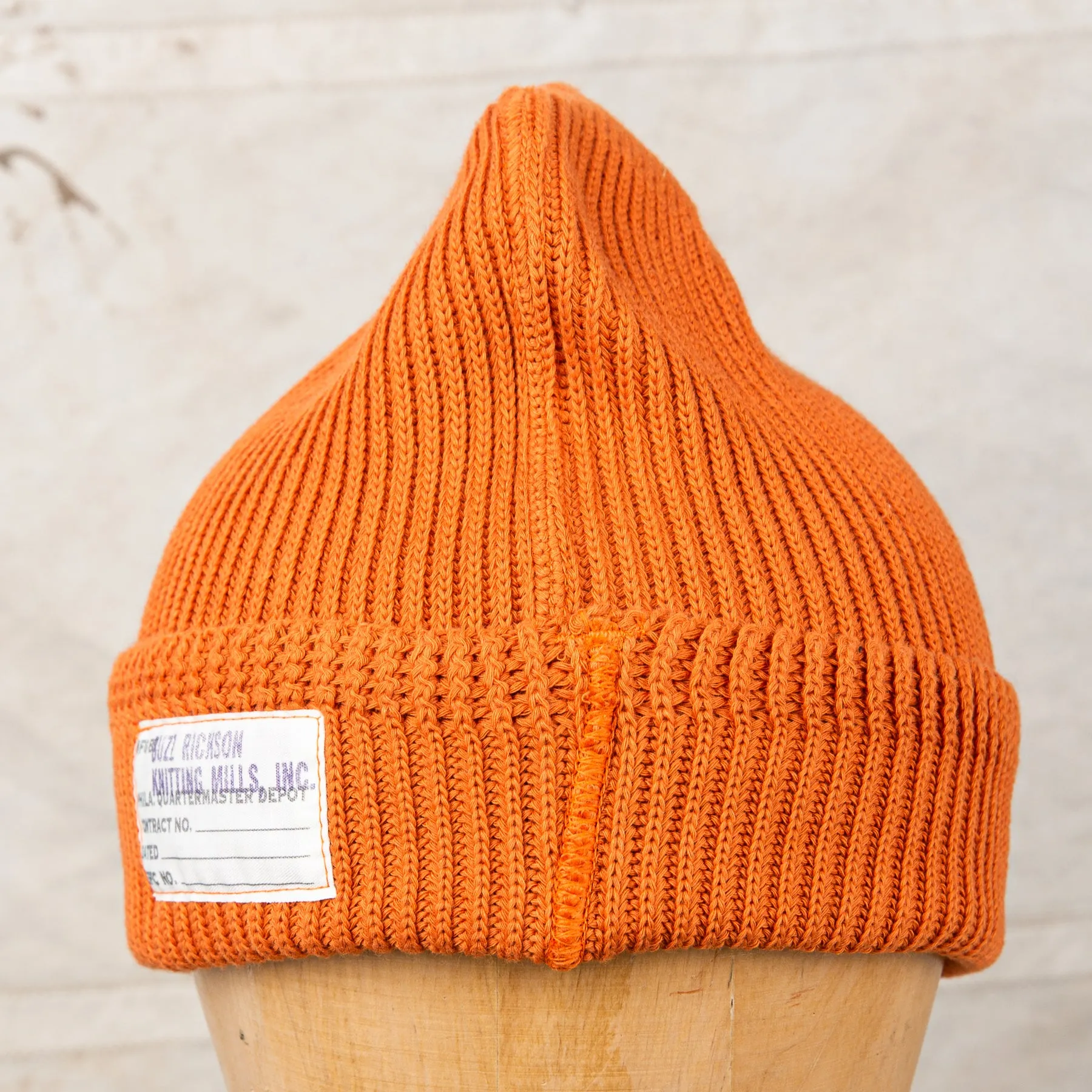 Buzz Rickson's USN Cotton Watch Cap Orange