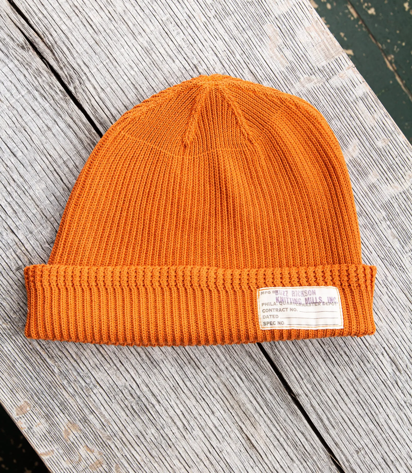 Buzz Rickson's USN Cotton Watch Cap Orange