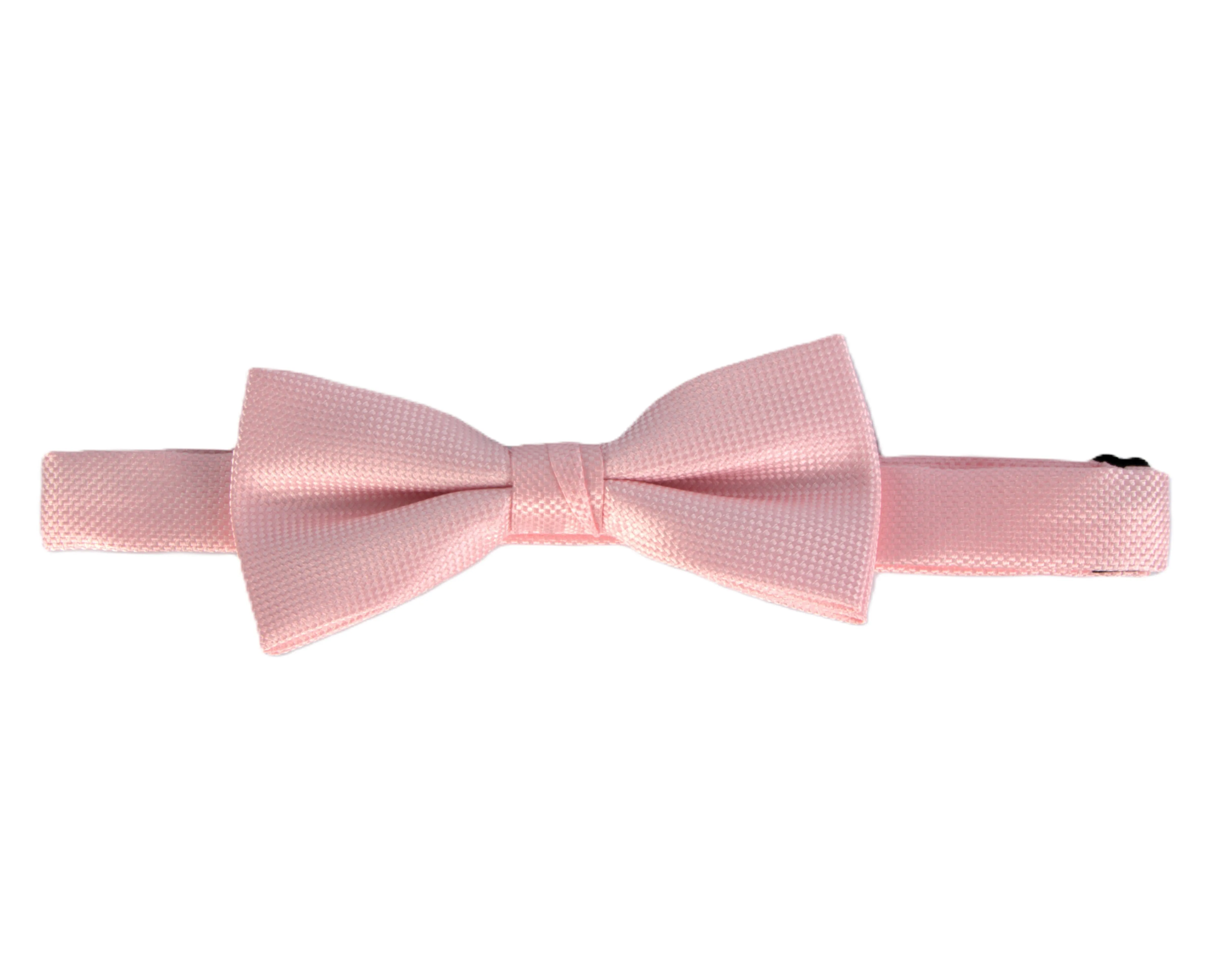 Carlo Visconti Pink Self Pattern Bow Tie