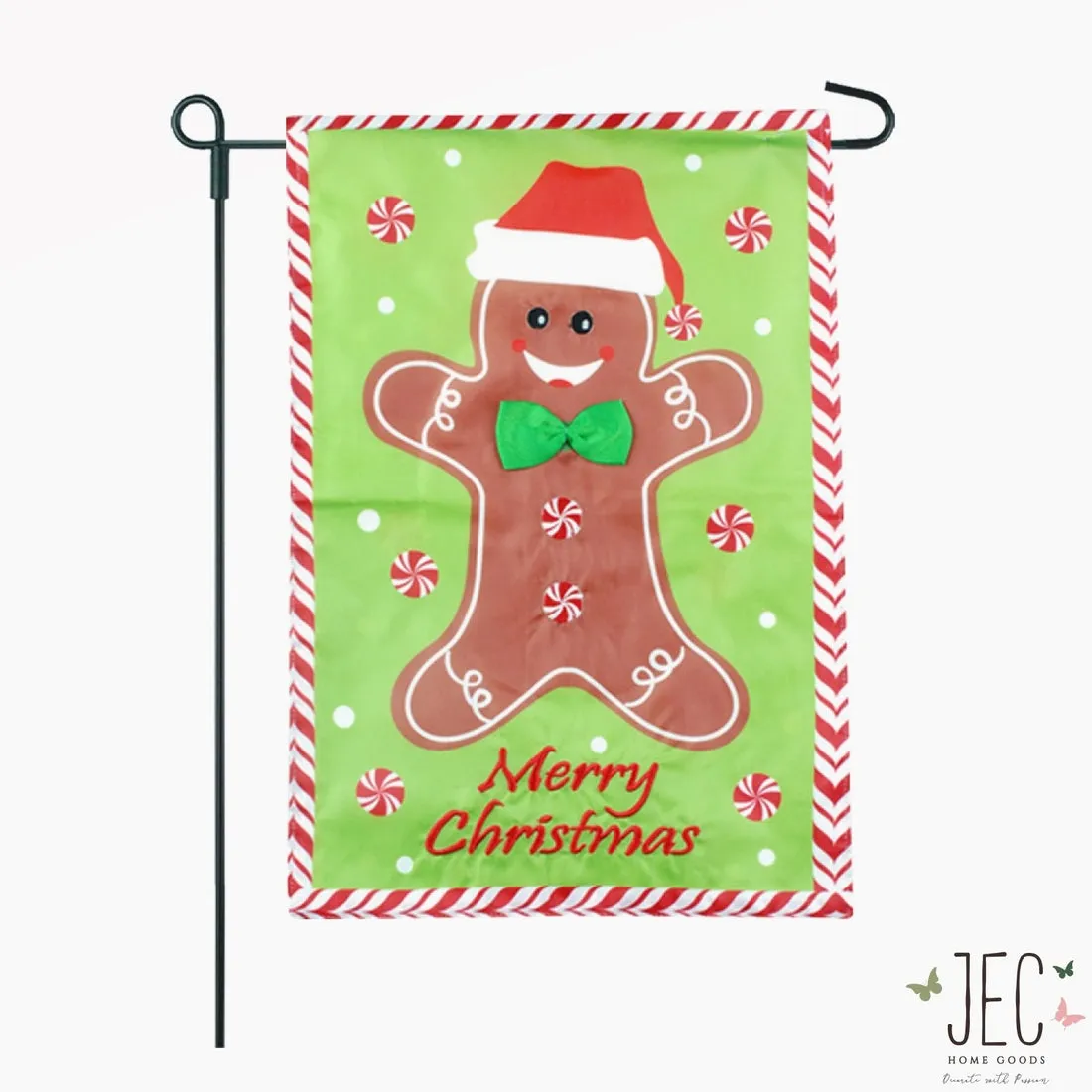 Christmas Gingerbread 2-Sided Garden Flag