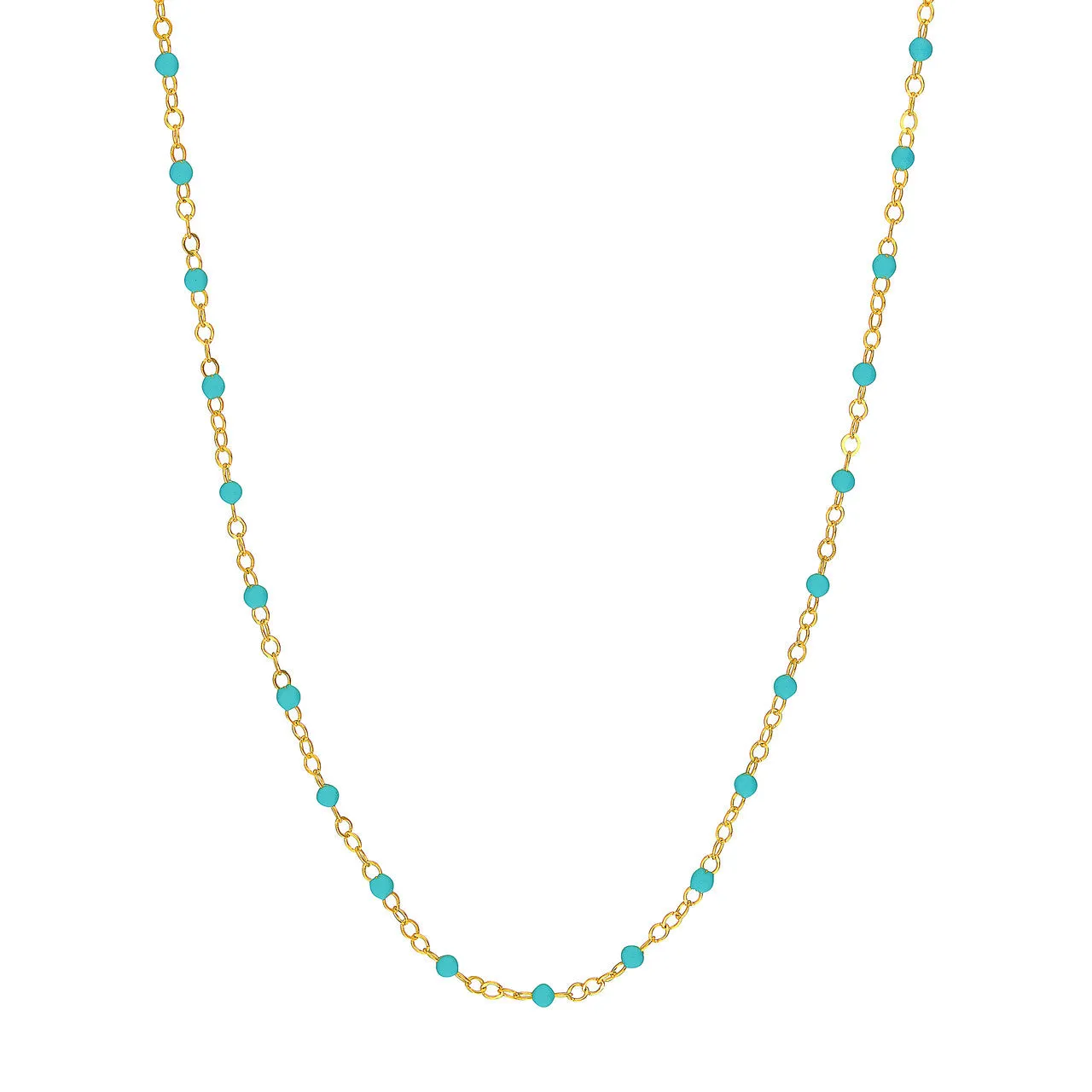 CLARA ENAMEL PIATTO CHAIN NECKLACE