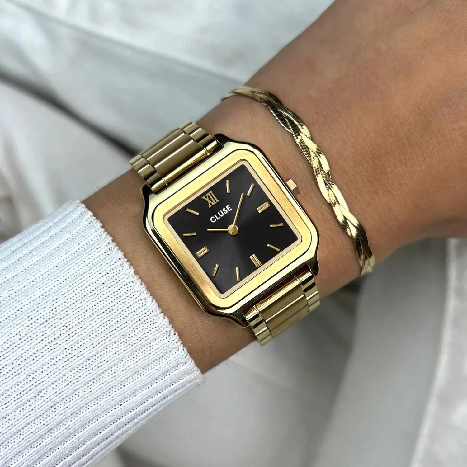 Cluse Gracieuse Watch, Gold & Black