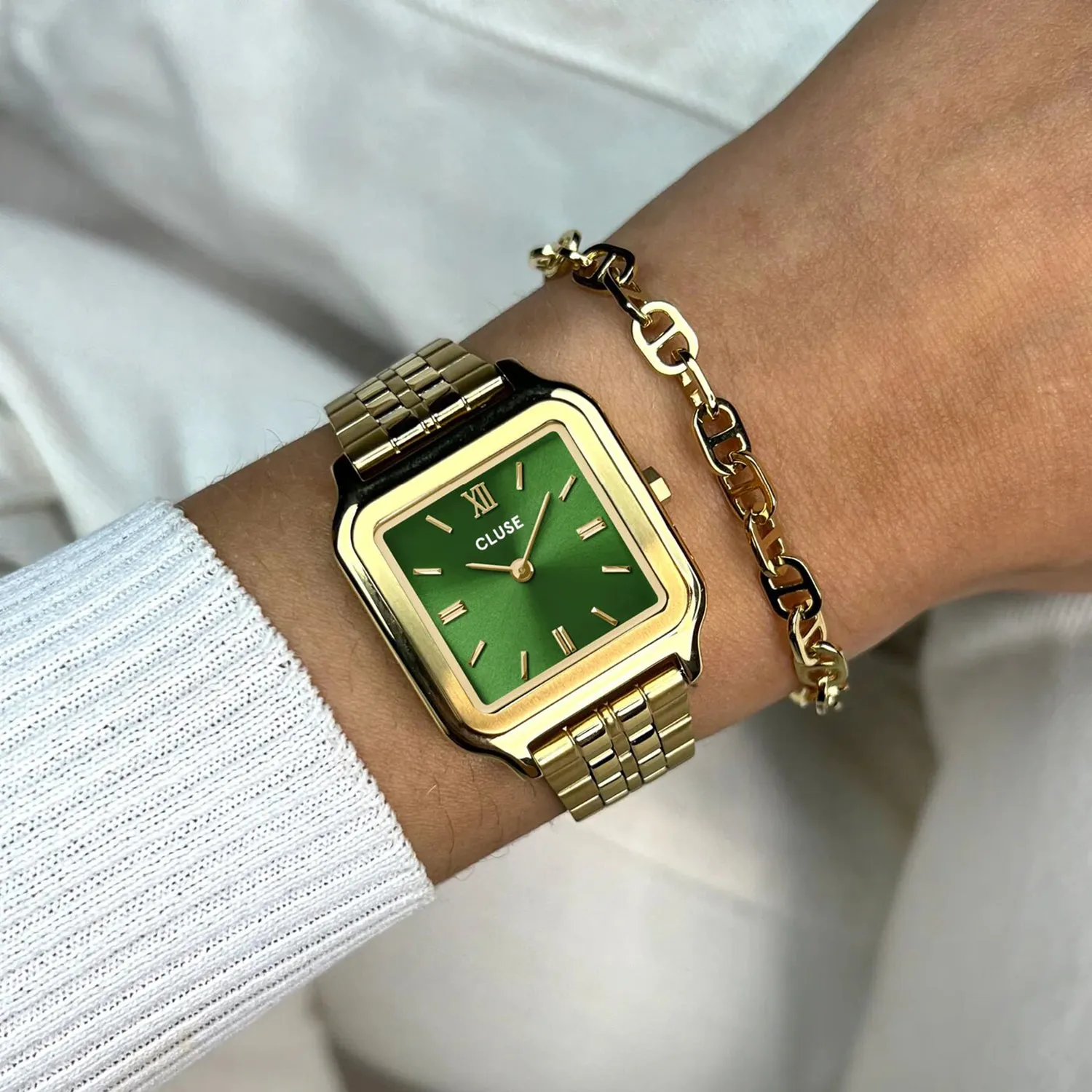 Cluse Gracieuse Watch, Gold & Green