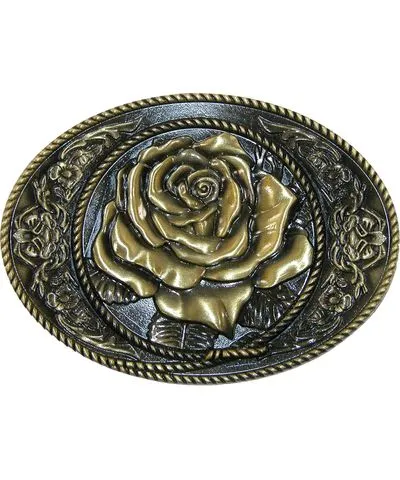 CTM Women's Western Rose Belt Buckle