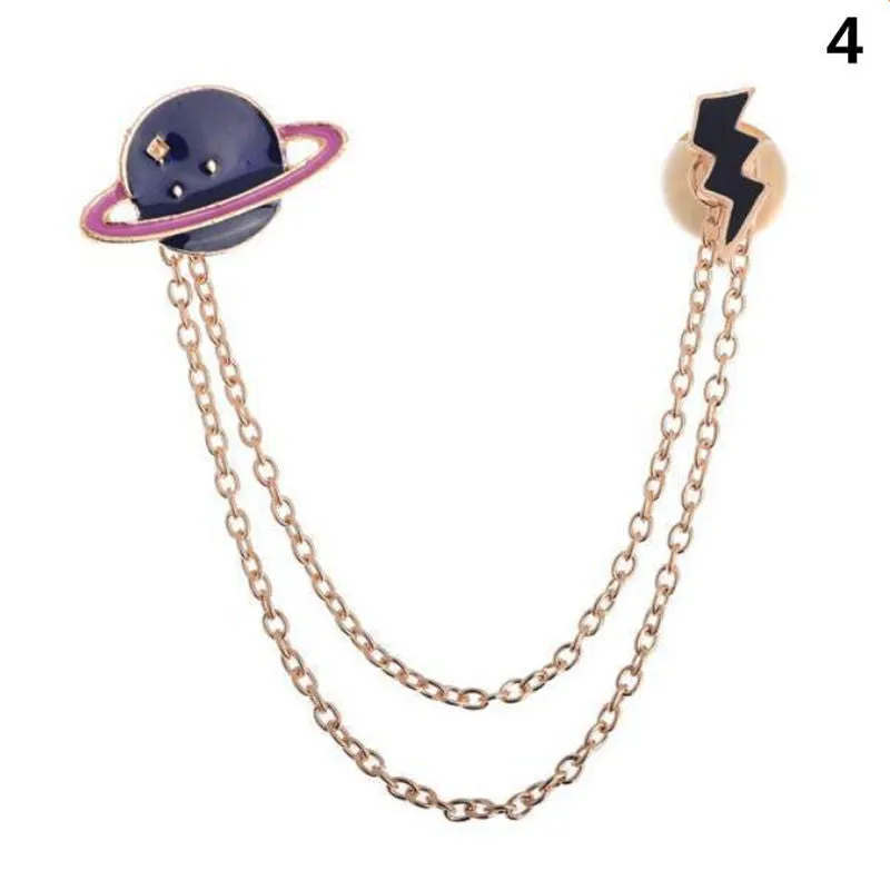 Cute Egg Cat Moon Rabbit Chain Brooch Badge Pin Jewelry Gift Women Girl Accessories S  Collar brooch SM6