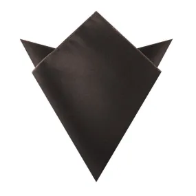 Dark Brown Truffle Satin Pocket Square