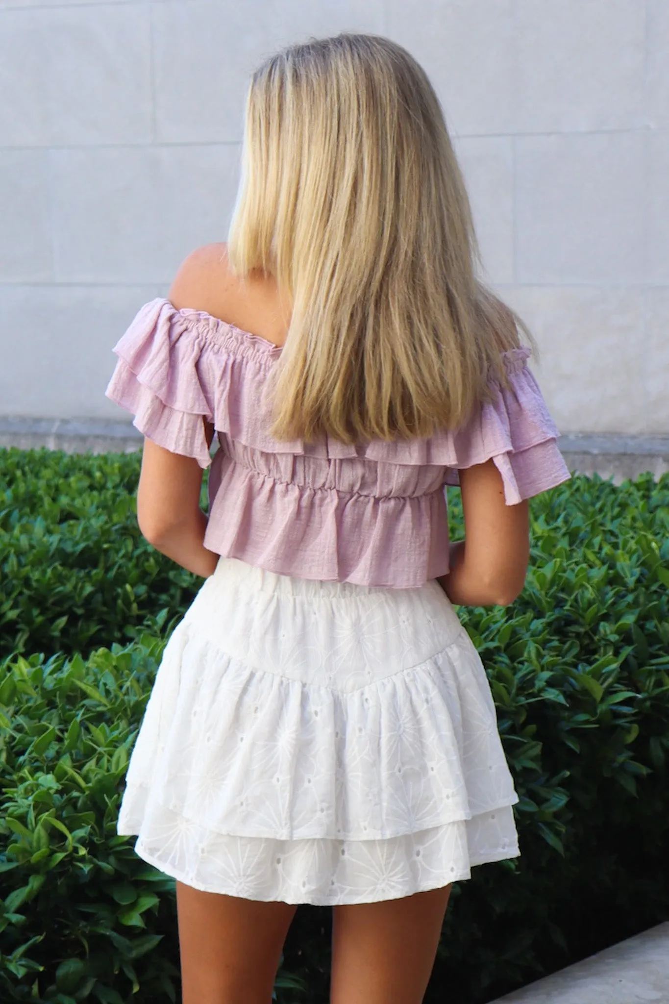 Delightful Design Front Tie Ruffle Top