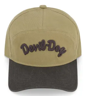 Devil Dog Men's Hat Retro Khaki