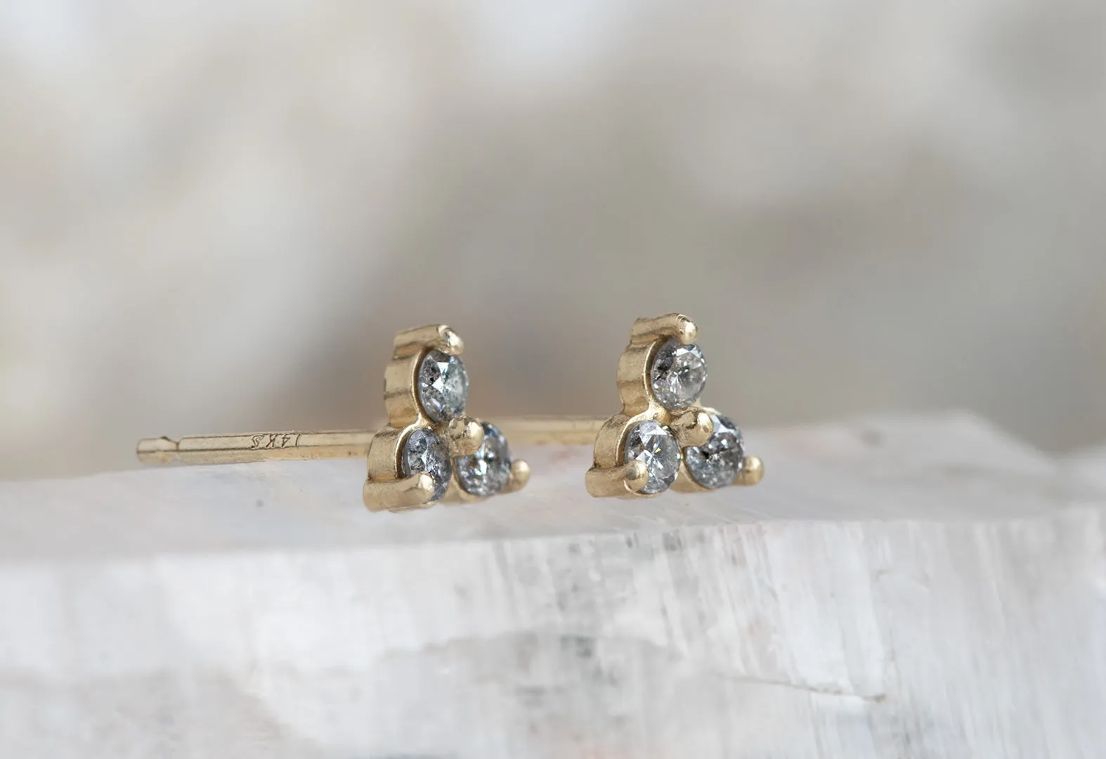 Diamond Cluster Stud Earrings