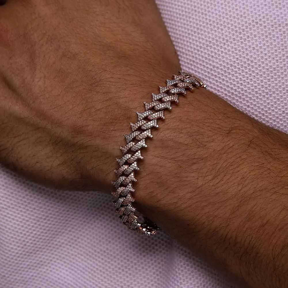 Diamond Spiked Cuban Bracelet